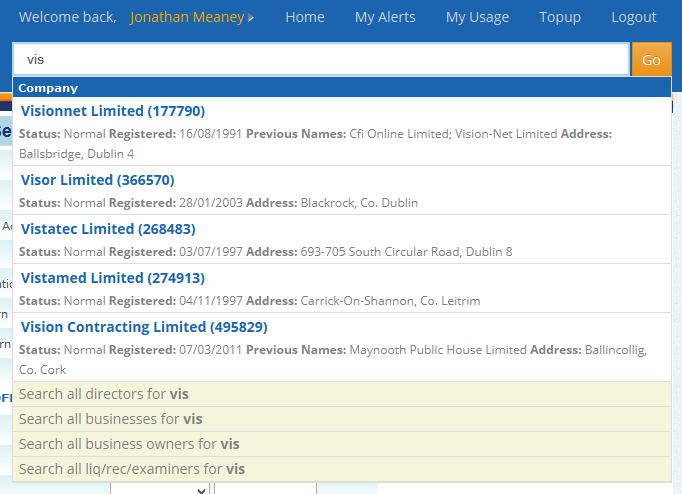 Expanded search results when you are a full member
